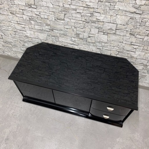 tac INTERIOR（タックインテリア） テレビ台 テレビボード 幅 120 cm KG-122  テレビ台　テレビボード　ローボード　ブラック　キャスター付