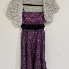 【限定価格】結婚式　3点セット　ワンピース　ドレス　ラビットファー　ボレロ　バッグの画像