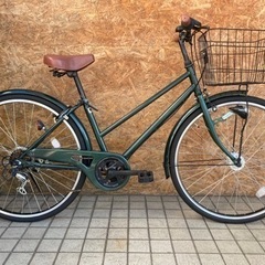 メーカー名不明 シティサイクル26インチ 6速ギア モスグリーン 街乗り