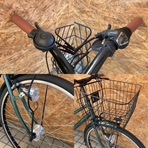 メーカー名不明 シティサイクル26インチ 6速ギア モスグリーン 街乗り お買い物