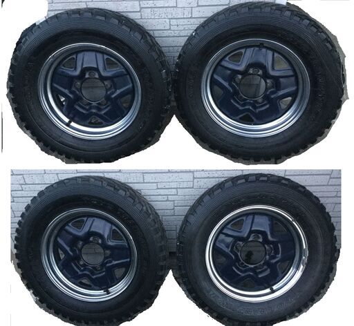 決まりました。スズキ ジムニー用　195R16 TRANPATH M/T中古タイヤ＆純正ホイール・カラーブラック5Jx16 +22 PCD139.7 5H４本セット