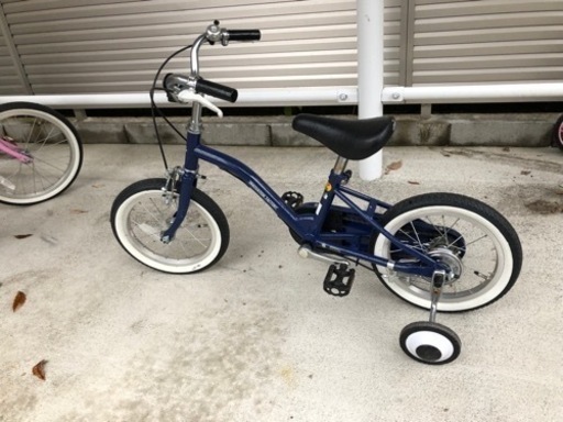 14インチ　子供　自転車　ネイビー