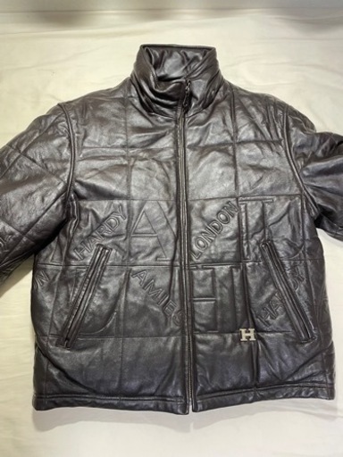 ハーディエイミス！豪華ラム革！ダウンジャケット！フード付き！