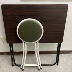 ニトリ 折りたたみデスク 折りたたみイス セット