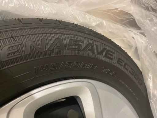 145 80 R13 ダンロップ　【ほぼ新品】使用10km未満　鉄ホイール　ノーマルタイヤ4本