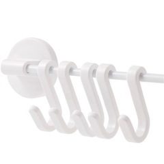 ニトリ♡浴室マグネット♡5連フック♡ホワイト♡白の画像
