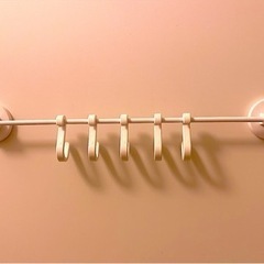 ニトリ♡浴室マグネット♡5連フック♡ホワイト♡白の画像