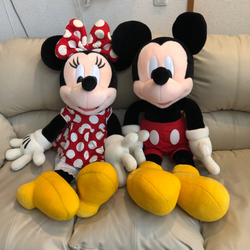 最終値下げ価格！正規品ミッキー&ミニー　特大ぬいぐるみ100cm