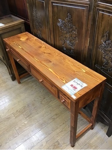 LK-73【ご来店頂ける方限定】コンソールテーブル　パイン材　キズ