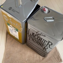 空き缶　一斗缶2つ　キャンプ　焚き火台　コンロ