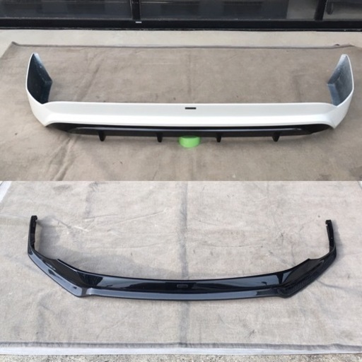 50プリウスMC前用 フロント&リアカーボンスポイラーセット