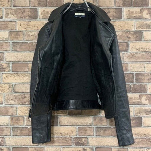 リーバイスメイドアンドクラブテッド 本革 レザージャケット ライダースジャケット 黒 イタリア製