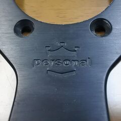 personal パーソナル ハンドル ステアリングハンドル ステアリングホイール レザー 3本スポークの画像