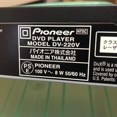 お値下げ！パイオニアDVDプレイヤーDV-220V 中古の画像