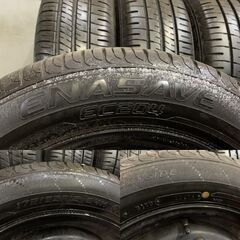 【DUNLOP ENASAVE EC204 175/65R15】夏タイヤ【スチールホイール 15インチ 5.5J4HPCD100】2019年製 バリ溝　(VTF472-2)クレジットカード QRコード決済可能