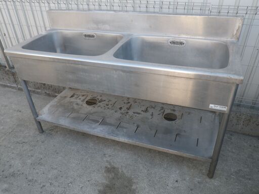 ■配達可■2槽シンク 二槽シンク Sunwave サンウェーブ 幅150 奥行60 高さ93(78) 厨房 業務用 キッチン