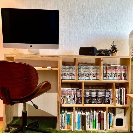 【値下げ中】オフィスデスク兼オシャレな本棚