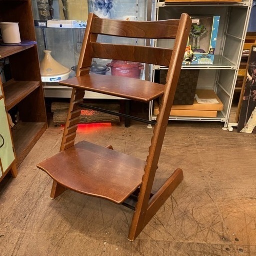 【売約済み】STOKKE　ストッケ　トリップトラップ　ナチュラル　ブナ材　無垢　ベビーチェア　キッズチェア　ダイニングチェア　子供　ナチュラル　レアカラー　シリアル3 ハイチェア　検　新型　ウォールナット　ウォルナット　ブラウン