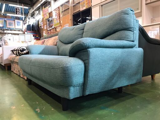 【愛品館八千代店】ニトリ　2人用布張りソファ　キャッツ3