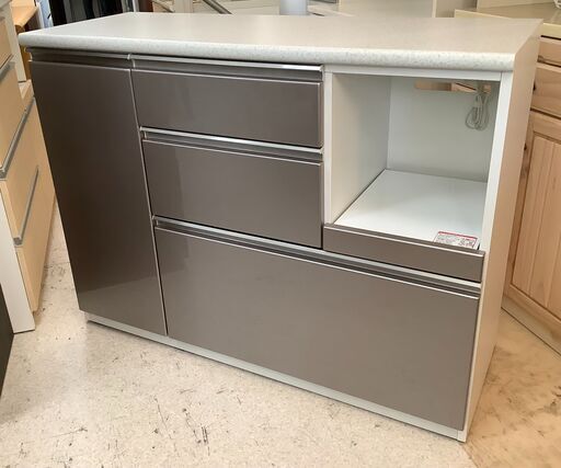NITORI/ニトリ キッチンカウンター ロータイプ アルミナ2 120CTSI シルバー【ユーズドユーズ名古屋天白店】 J1355