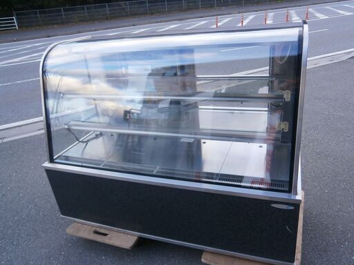 ☆中古品 フクシマ対面冷蔵ショーケース ADT-51GTNS2S 100V 2008年 中棚ガラス割れあり 1500ｘ700ｘ1160㎜ 動作確認済み☆