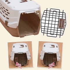 アイリスオーヤマ ペットキャリー ベージュ Mサイズの画像