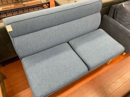 ニトリ２人掛けソファー･ブルー【トレファク所沢店】