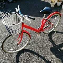24インチ 自転車 女の子用 赤 オートライト