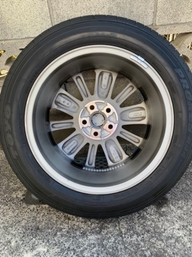 美品　三菱純正タイヤホイールセット　18inch 7.0J 5H 225/55R18