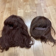 ウィッグ　２点セット　ブラウン