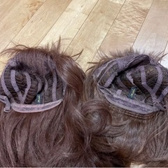 ウィッグ　２点セット　ブラウンの画像