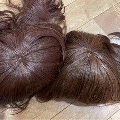 ウィッグ　２点セット　ブラウンの画像