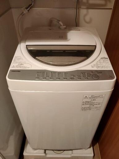 東芝 2019年製　全自動洗濯機 7kg (風乾燥機能付)