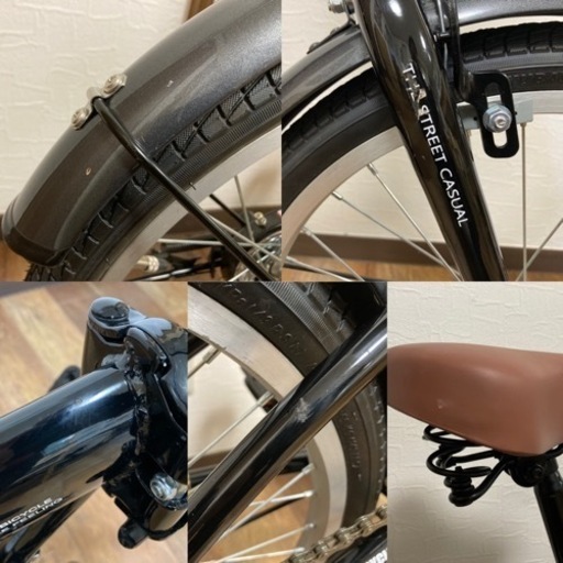 MYPALLAS マイパラス M200 ミニベロ20インチ 6段ギア 黒 折り畳み自転車