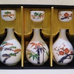 特選 美濃里 松竹梅 日本酒 酒器(徳利・おちょこ)セット