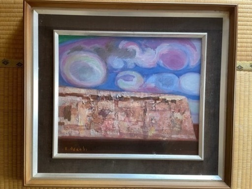 アンティーク 額縁 ブロカント 油絵