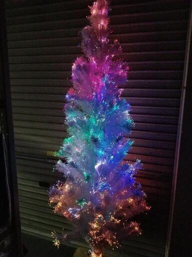 2608 210光ファイバーホワイトクリスマスツリー210cm