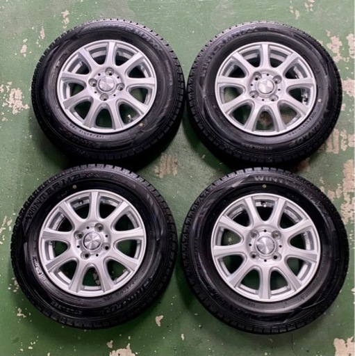 【バリ山】アルミ付きスタッドレスタイヤ　145/80R13