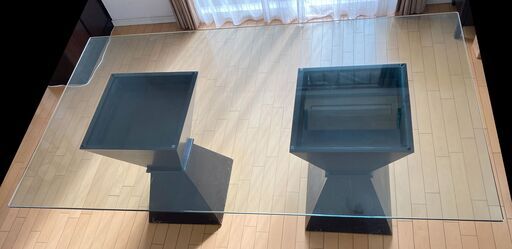 ダイニングテーブル ガラス製 ダイニングチェア4脚 セット
