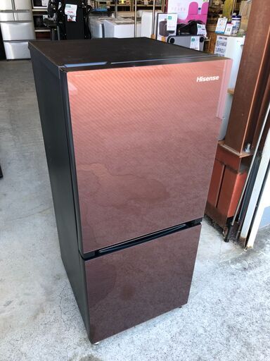 【動作保証あり】Hisense 2018年 HR-G13A 134L 2ドア 冷凍冷蔵庫 ガラスドア【管理KRR348】