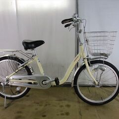 B632　限定特価　整備済み★ブリヂストン　カリシア　アイボリー★ 中古自転車 【22インチ 】