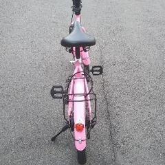 折りたたみ自転車　美品ピンクの画像
