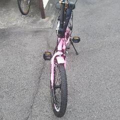 折りたたみ自転車　美品ピンクの画像