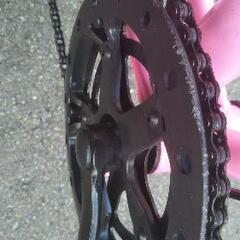 折りたたみ自転車　美品ピンクの画像