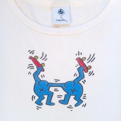 レア　プチバトー　petit bateau　Tシャツ　キースヘリング　128cm　8ans　Keith haringの画像