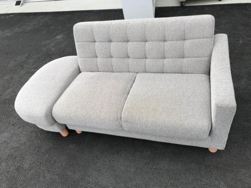 美品　2020年購入　二人がけソファーベッド　シルバー