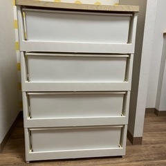 「12/20まで・沼部・無料」4段ウッドトップチェストの画像