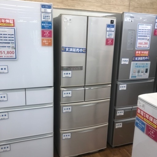 SHARP 6ドア冷蔵庫2012年製