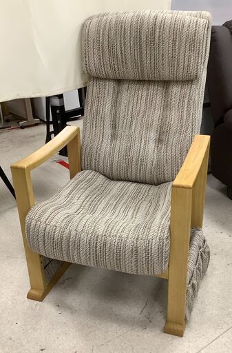 1人掛け用リクライニングチェア 布 NA【ユーズドユーズ名古屋天白店】 J1362