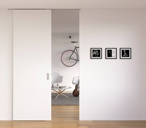 サンワカンパニー　ノッポ　ホワイト　上吊り引き戸